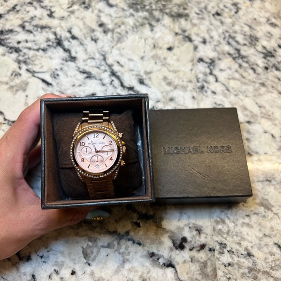 Michael Kors Rose Gold Chronograph Watch - Picture 2 of 5